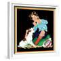 Harmonica Playing - Child Life-Keith Ward-Framed Giclee Print