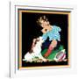 Harmonica Playing - Child Life-Keith Ward-Framed Giclee Print