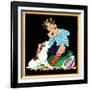 Harmonica Playing - Child Life-Keith Ward-Framed Giclee Print