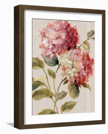 Harmonious Hydrangeas Linen-Lisa Audit-Framed Art Print