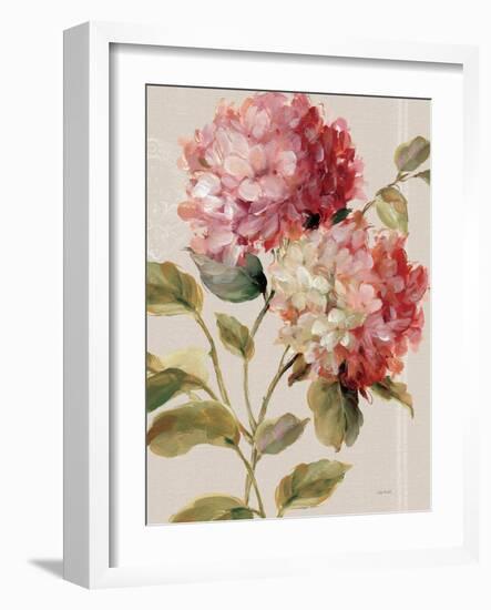 Harmonious Hydrangeas Linen-Lisa Audit-Framed Art Print