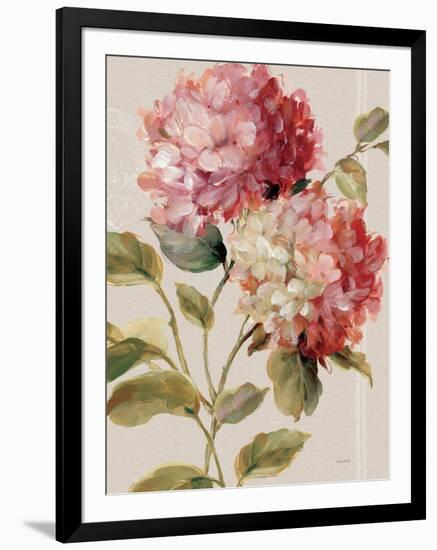 Harmonious Hydrangeas Linen-Lisa Audit-Framed Art Print