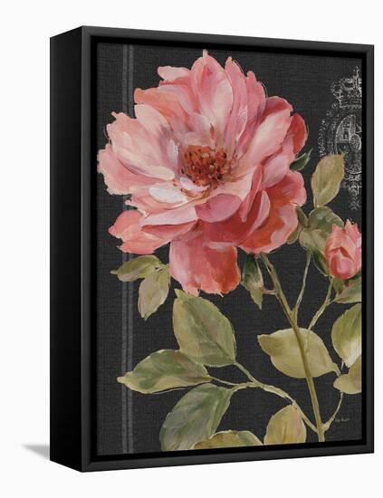 Harmonious Rose Black-Lisa Audit-Framed Stretched Canvas