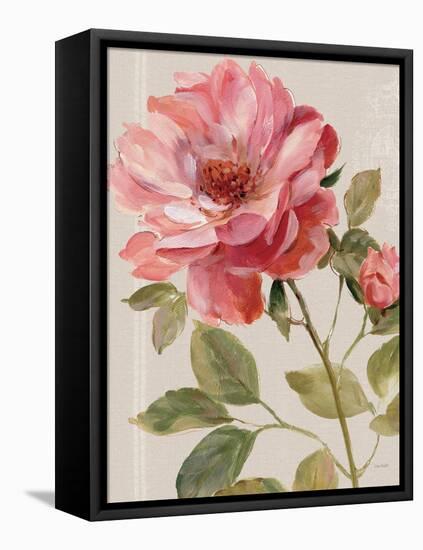 Harmonious Rose Linen-Lisa Audit-Framed Stretched Canvas