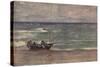 'Harmony in Blue and Silver: Beaching The Boat, Etretat', c1897-James Abbott McNeill Whistler-Stretched Canvas