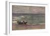 'Harmony in Blue and Silver: Beaching The Boat, Etretat', c1897-James Abbott McNeill Whistler-Framed Giclee Print