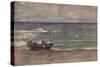 'Harmony in Blue and Silver: Beaching The Boat, Etretat', c1897-James Abbott McNeill Whistler-Stretched Canvas