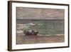 'Harmony in Blue and Silver: Beaching The Boat, Etretat', c1897-James Abbott McNeill Whistler-Framed Giclee Print