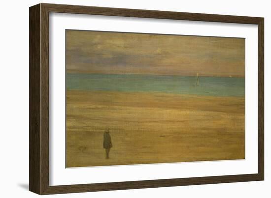 Harmony in Blue and Silver: Trouville, 1865-James Abbott McNeill Whistler-Framed Giclee Print