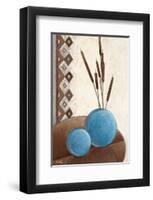 Harmony in Blue & Brown I-Karsten Kirchner-Framed Art Print