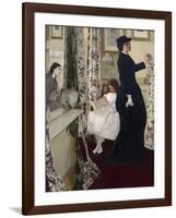 Harmony in Green and Rose: the Music Room, 1860-James Abbott McNeill Whistler-Framed Giclee Print