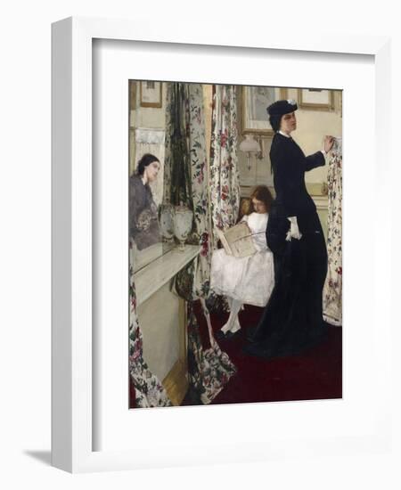 Harmony in Green and Rose: the Music Room, 1860-James Abbott McNeill Whistler-Framed Giclee Print