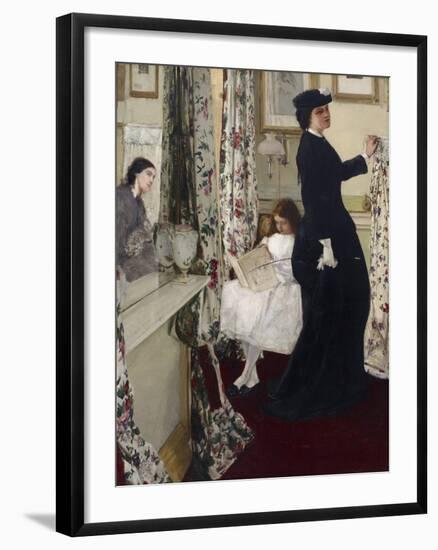 Harmony in Green and Rose: the Music Room, 1860-James Abbott McNeill Whistler-Framed Giclee Print