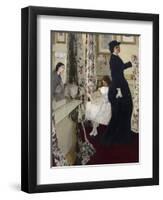 Harmony in Green and Rose: the Music Room, 1860-James Abbott McNeill Whistler-Framed Premium Giclee Print