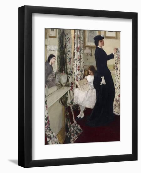 Harmony in Green and Rose: the Music Room, 1860-James Abbott McNeill Whistler-Framed Premium Giclee Print