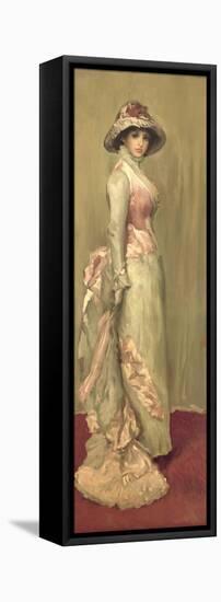 Harmony in Pink and Grey: Lady Meux, 1881-James Abbott McNeill Whistler-Framed Stretched Canvas