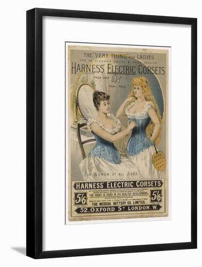 Harness' Electric Corset for Women of All Ages-null-Framed Art Print