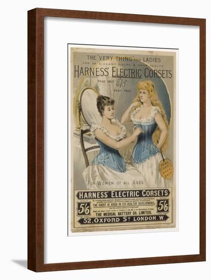 Harness' Electric Corset for Women of All Ages-null-Framed Art Print