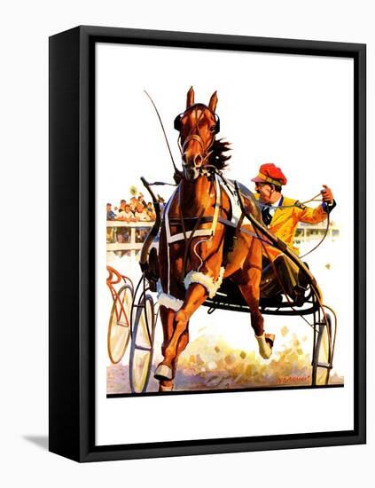 "Harness Race,"August 17, 1935-Maurice Bower-Framed Stretched Canvas