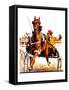 "Harness Race,"August 17, 1935-Maurice Bower-Framed Stretched Canvas