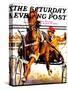 "Harness Race," Saturday Evening Post Cover, August 17, 1935-Maurice Bower-Stretched Canvas