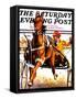 "Harness Race," Saturday Evening Post Cover, August 17, 1935-Maurice Bower-Framed Stretched Canvas