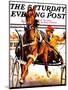 "Harness Race," Saturday Evening Post Cover, August 17, 1935-Maurice Bower-Mounted Giclee Print