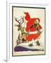 Harnessing the Reindeer - Child Life-Keith Ward-Framed Giclee Print