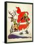 Harnessing the Reindeer - Child Life-Keith Ward-Framed Stretched Canvas