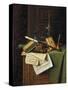 Harnett: Still Life, 1885-William Michael Harnett-Stretched Canvas