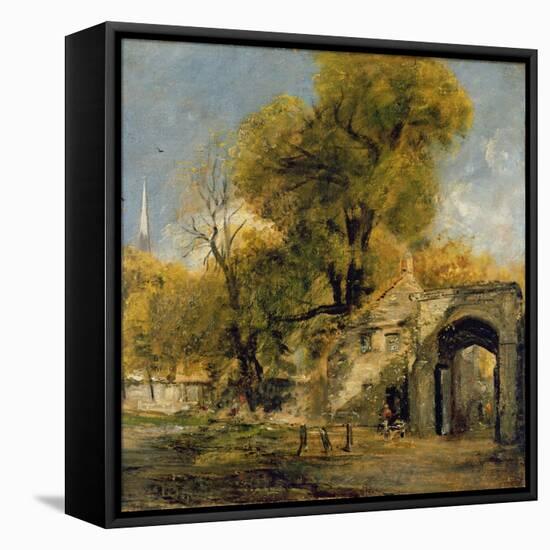 Harnham Gate, Salisbury, c.1820-21-John Constable-Framed Stretched Canvas