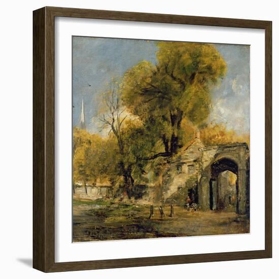 Harnham Gate, Salisbury, c.1820-21-John Constable-Framed Giclee Print