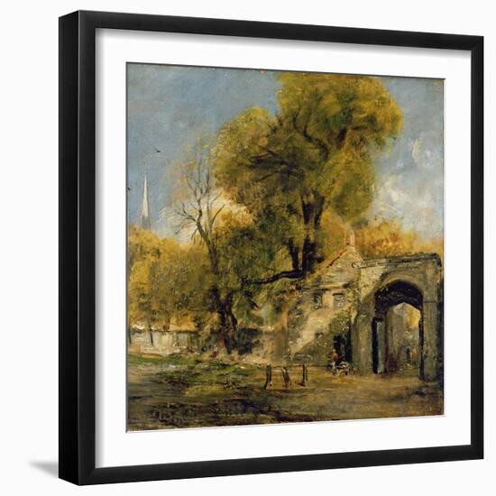 Harnham Gate, Salisbury, c.1820-21-John Constable-Framed Giclee Print