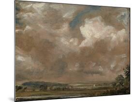 Harnham Ridge, Salisbury, C.1829 (Oil on Beige Wove Paper, Mounted on Canvas)-John Constable-Mounted Giclee Print