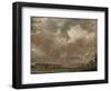 Harnham Ridge, Salisbury, C.1829 (Oil on Beige Wove Paper, Mounted on Canvas)-John Constable-Framed Giclee Print