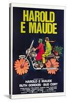 Harold and Maude, Italian poster, Ruth Gordon, Bud Cort, 1971-null-Stretched Canvas