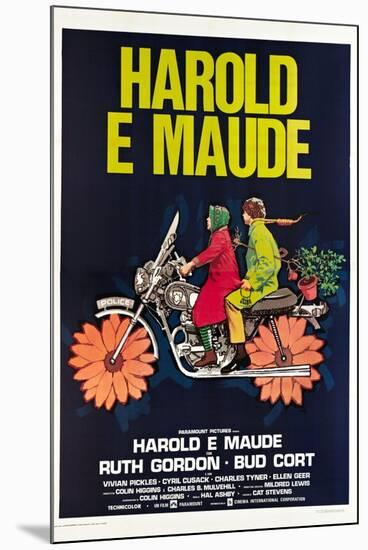 Harold and Maude, Italian poster, Ruth Gordon, Bud Cort, 1971-null-Mounted Art Print