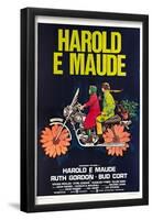 Harold and Maude, Italian poster, Ruth Gordon, Bud Cort, 1971-null-Framed Poster