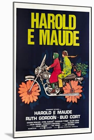 Harold and Maude, Italian poster, Ruth Gordon, Bud Cort, 1971-null-Mounted Poster