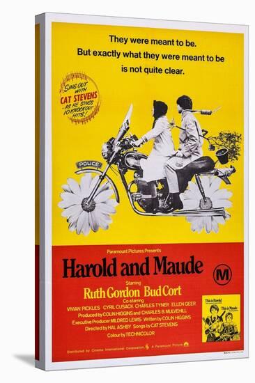 Harold and Maude, Ruth Gordon, Bud Cort, 1971-null-Stretched Canvas
