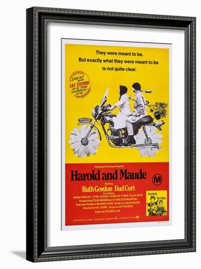 Harold and Maude, Ruth Gordon, Bud Cort, 1971-null-Framed Art Print