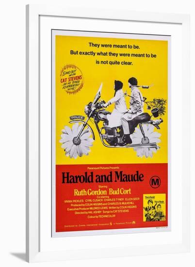 Harold and Maude, Ruth Gordon, Bud Cort, 1971-null-Framed Art Print