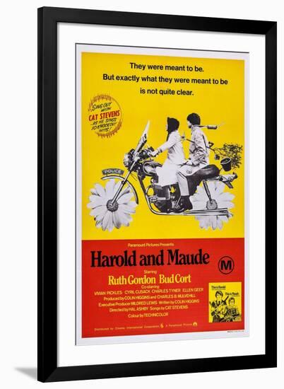 Harold and Maude, Ruth Gordon, Bud Cort, 1971-null-Framed Art Print