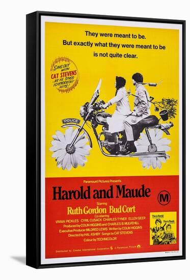 Harold and Maude, Ruth Gordon, Bud Cort, 1971-null-Framed Stretched Canvas