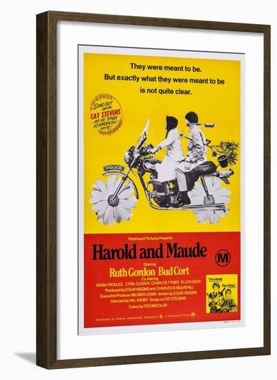 Harold and Maude, Ruth Gordon, Bud Cort, 1971-null-Framed Art Print