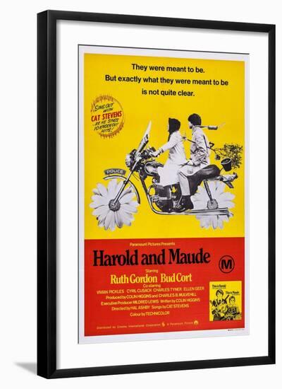 Harold and Maude, Ruth Gordon, Bud Cort, 1971-null-Framed Art Print