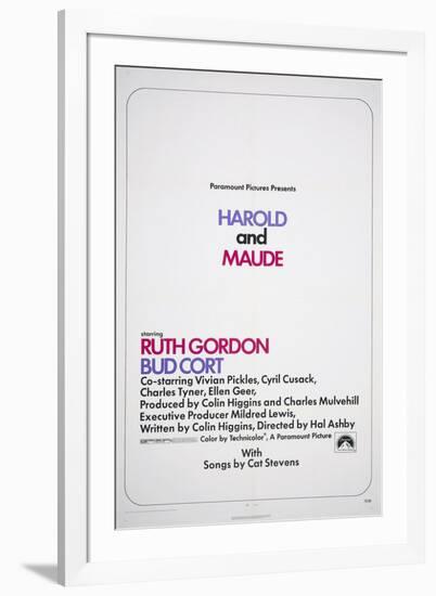 HAROLD AND MAUDE, US poster, 1971-null-Framed Art Print