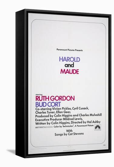 HAROLD AND MAUDE, US poster, 1971-null-Framed Stretched Canvas