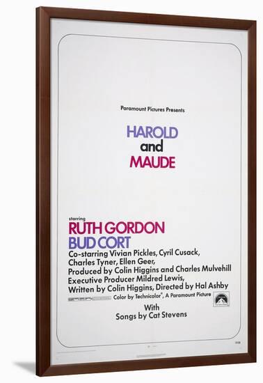 HAROLD AND MAUDE, US poster, 1971-null-Framed Art Print