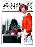 "Repotting Her Plants," Country Gentleman Cover, April 18, 1925-Harold Brett-Giclee Print